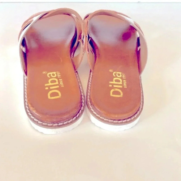 Diba Shoes Flynn Sandal White & Rose Gold Leather Women’s Size 6.5 - Picture 5 of 8